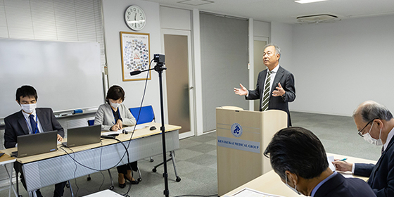 Vol.290 主任以上の管理職にオンライン講話を行いました