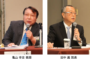亀山 幸吉 教授（左）と田中 眞 院長（右）