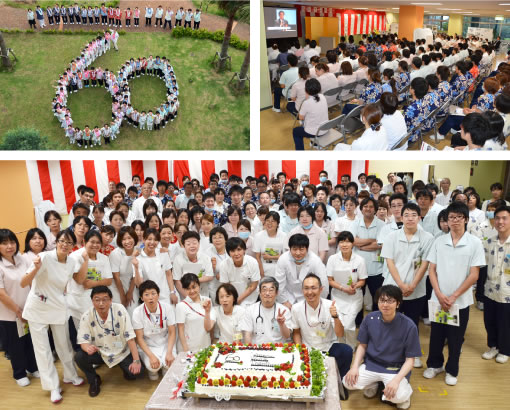 祝う会の様子（熱川温泉病院）