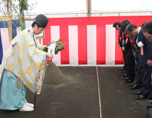 地鎮祭の様子