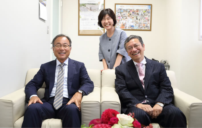 竹川理事長　長谷川先生　森先生