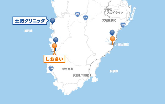 伊豆エリアのマップ